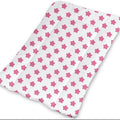 Baby 100% cotton changing mat child toddler Big pink stars on white