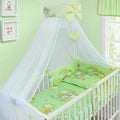 10Pc Baby Bedding Set 100% Cotton Fit Cot 120x60cm Ladder Green