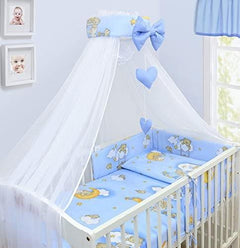 Baby bedding set Cotton Nursery 14pc 135x100 Ladder blue - MyHappy Baby