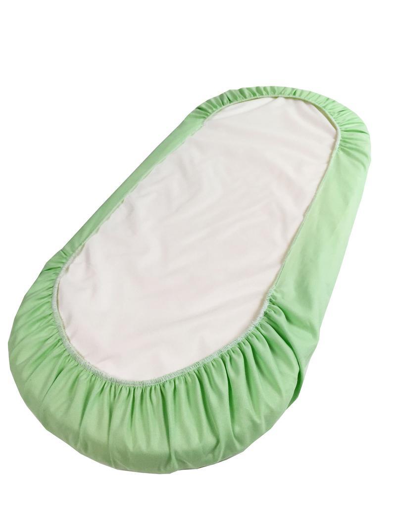 Cotton Fitted Baby Sheet Fit Moses Basket Pram 80X38cm Green