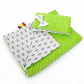 Warm Baby Blanket Dimple Cotton Quilt Pillow Double Sided 100X75cm Green - Royal