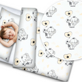Baby 4Pc Bedding Set Pillow Duvet Quilt Fit Cotbed 140X70cm Elephants With Balloons
