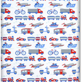 Baby Fitted Junior Bed Sheet Printed 100% Cotton Mattress 160X70cm Vehicles