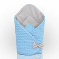 Baby Swaddle Wrap Newborn Dimple Cotton Infant Bedding Blue/ Grey