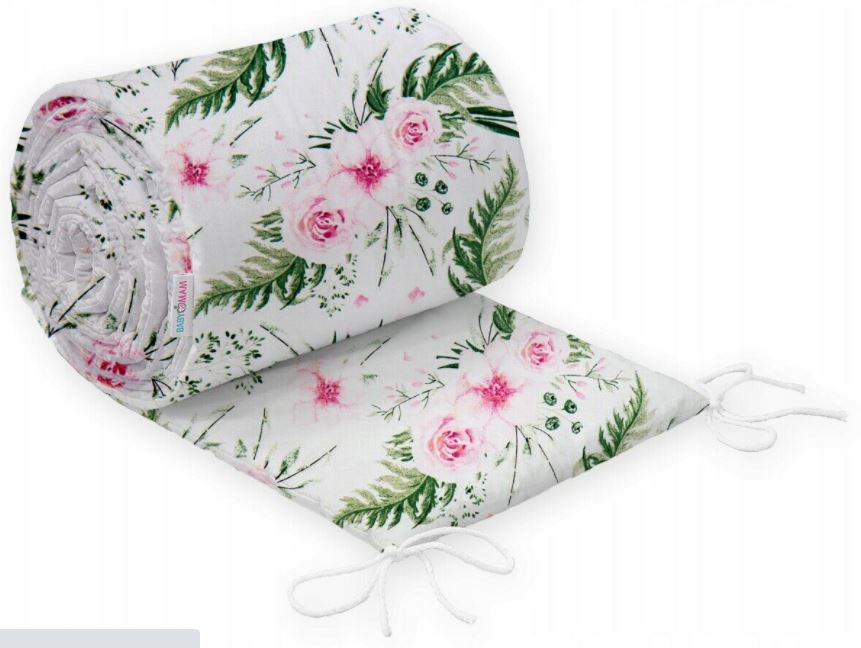 Baby bedding set 10Pc fit cot bed 140x70cm - Garden Flowers