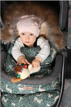 Baby Footmuff Collar Stroller Pushchair Sleeping Bag Husky Deer - MyHappy Baby