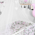 Baby Bedding Set 10Pc Fit Cot Bed 140x70cm - Garden Flowers