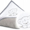 Baby Bath Hooded Towel Kids Toddler Nursery Soft 100X100cm Boy Grey