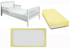 Super Soft Fitted Sheet Jersey Stretchy Cotton Fit Junior Bed 160/80cm Yellow - MyHappy Baby