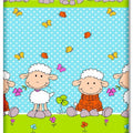 Baby Fitted Cot Bed Sheet Printed 100% Cotton Mattress 140X70cm Sheep Turquoise