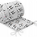 Baby Bedding Bumper Padded Cotton 190cm Half Cot Bed Bumper Little Panda