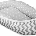 Baby Soft Cocoon Infant Reversible Sleep Nest Zig Zag/ Small White Stars On Grey