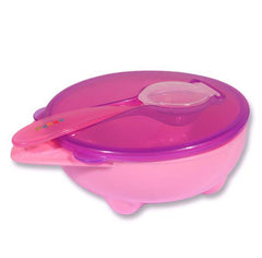Baby Feeding bowl suction bowl with lid and spoon AKUKU Pink - MyHappy Baby