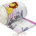 Baby Padded Bumper 100% Cotton To Fit Crib All Round 260cm Safari Pink