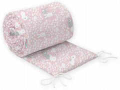 Baby 6Pc Bedding Set Pillow Duvet Quilt Sheet Bumper Fit Cotbed 140x70cm Bunny Pink - MyHappy Baby