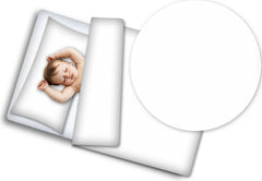 Baby 4Pc Bedding Set Pillow Duvet Quilt Fit Cotbed 140x70cm White - MyHappy Baby