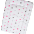 Baby 100% cotton changing mat child toddler Grey Pink Stars