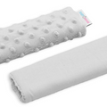 Dimple Belt Cover Car Seat Pram Pad Shoulder Soft Strap 2 Piece Grey/Grey