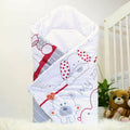Baby Swaddle Wrap Newborn Bedding Blanket 100% Cotton Sleeping Bag Zoo Red