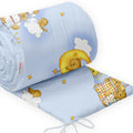 Baby Bedding Cot Liner Cotton 190cm Half Cot Bed Ladder Blue