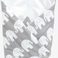 Baby Swaddle Wrap Newborn Bedding Blanket 100% Cotton Sleeping Bag Elephants Grey