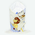 Baby Swaddle Wrap Newborn Bedding Blanket 100% Cotton Sleeping Bag Safari Blue