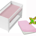 2-pack soft fitted sheet jersey stretchy cotton fit Crib/Cradle 90x40 Pink