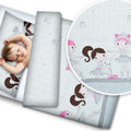 Baby 4Pc Bedding Set Pillow Duvet Quilt Fit Cotbed 140X70cm Ballerina Grey