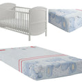 Baby Fitted Cot Bed Sheet Printed 100% Cotton Mattress 140X70cm Cuddle Bear Grey