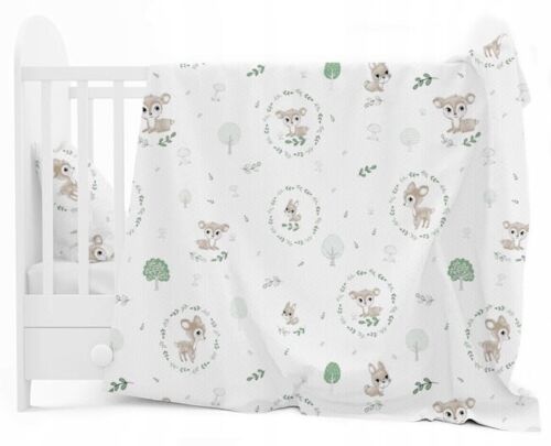 3Pc Baby bedding set bumper pillow duvet Fit Cot 120X60 Fairy-tale Forest