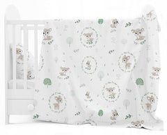 3Pc Baby Bedding Set Bumper Pillow Duvet Fit Cot 120x60 Fairy-Tale Forest - MyHappy Baby