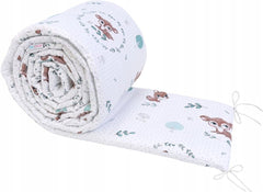 6Pc Baby Bedding Set Bumper Pillow Duvet Fit Cot 120x60cm Fairy-Tale Forest - MyHappy Baby