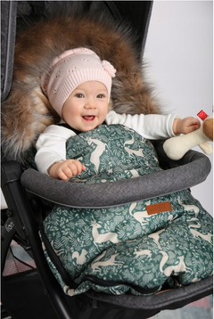Baby Footmuff Collar Stroller Pushchair Sleeping Bag Husky Deer - MyHappy Baby