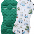 Universal Seat Liner Pushchair Double Sided Buggy Stroller 71x35cm Green/ Camping