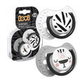 LOVI Dynamic Soother Glow in Dark Silicone 3-6m Dummy 2 pcs Salt & Pepper