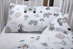 Baby Bedding Set 120X90 Pillowcase Duvet Cover 2Pc Fit Cot On Safari - MyHappy Baby