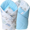 Baby Swaddle Wrap Newborn Bedding Blanket Sleeping Bag Blue / Wolf in the Forest