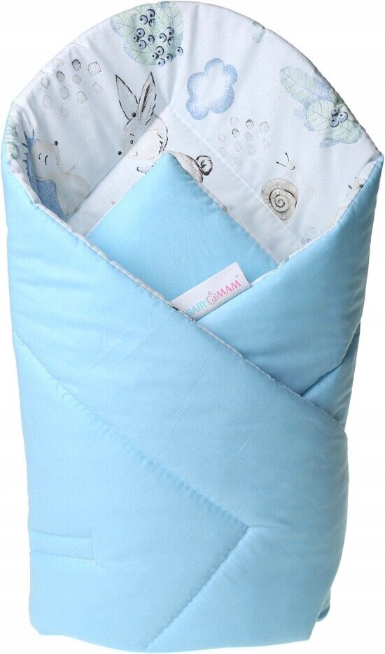 Baby Swaddle Wrap Newborn Bedding Blanket Sleeping Bag Blue / Wolf in the Forest