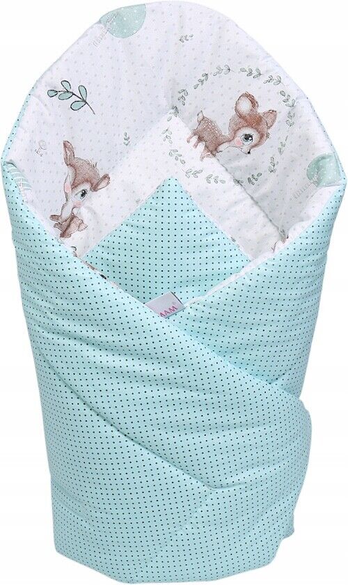 Baby Swaddle Wrap Newborn Bedding Blanket Sleeping Bag MINT/Fairy-tale forest