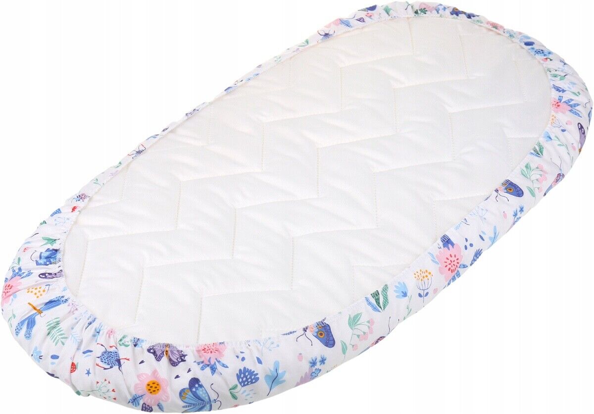 80x38cm Fitted Sheet 100% Cotton for Baby Moses Basket Pram On the Meadow