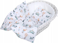 Baby 2pc Bedding Set fit Cradle/Moses basket/Pushchair 70x80cm Dreamy Flight - MyHappy Baby