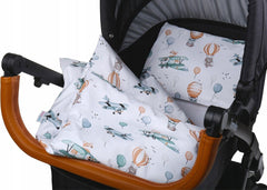 Baby 2pc Bedding Set fit Cradle/Moses basket/Pushchair 70x80cm Dreamy Flight - MyHappy Baby