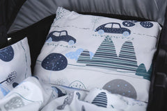 Baby 2pc Bedding Set fit Crib/Cradle/Moses basket/Pushchair 70x80cm Retro Cars - MyHappy Baby