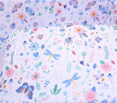 Baby Cot Liner Fit Cot All-round 360cm Straight 100% Cotton On The Meadow - MyHappy Baby