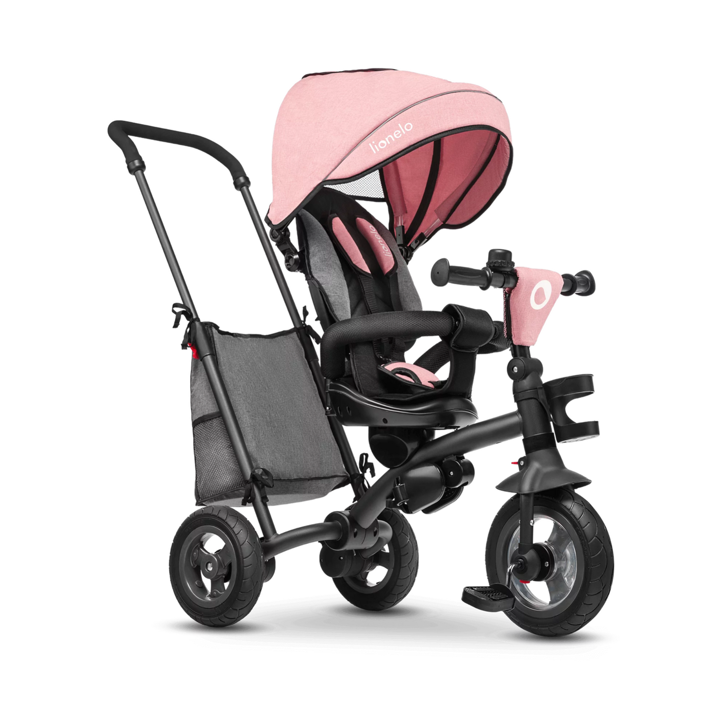 Bike Stroller Tricycle With Bag Lionelo Tris Candy Rose/Grey 2 In 1