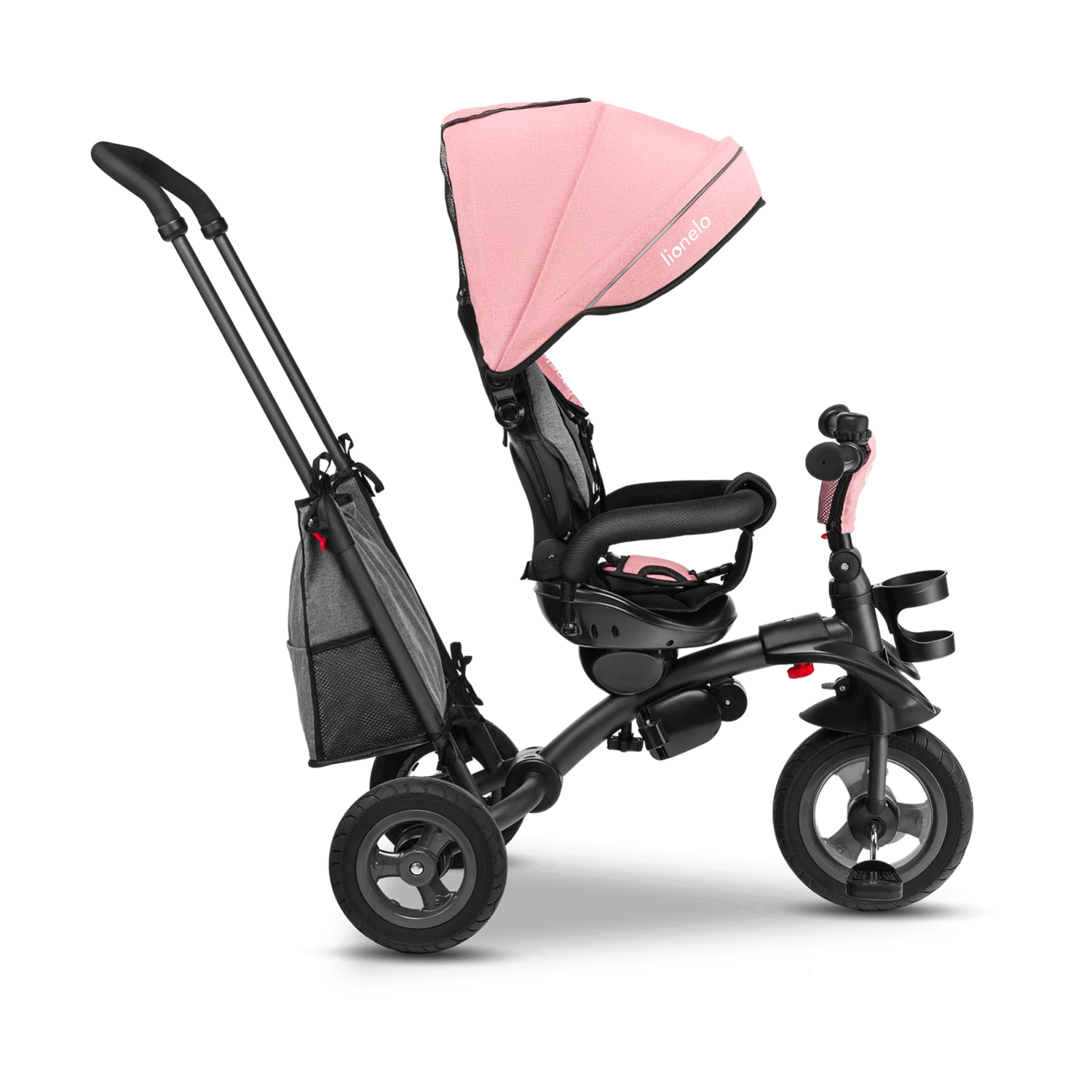 Bike Stroller Tricycle With Bag Lionelo Tris Candy Rose/Grey 2 In 1