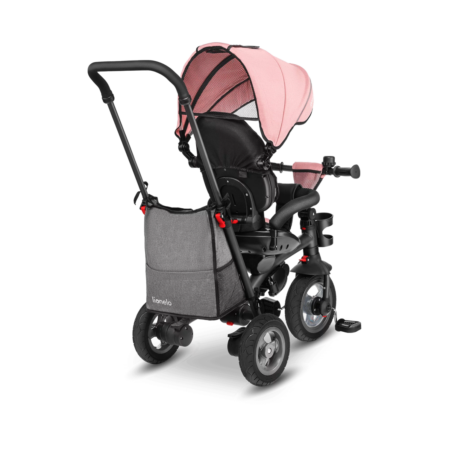 Bike Stroller Tricycle With Bag Lionelo Tris Candy Rose/Grey 2 In 1