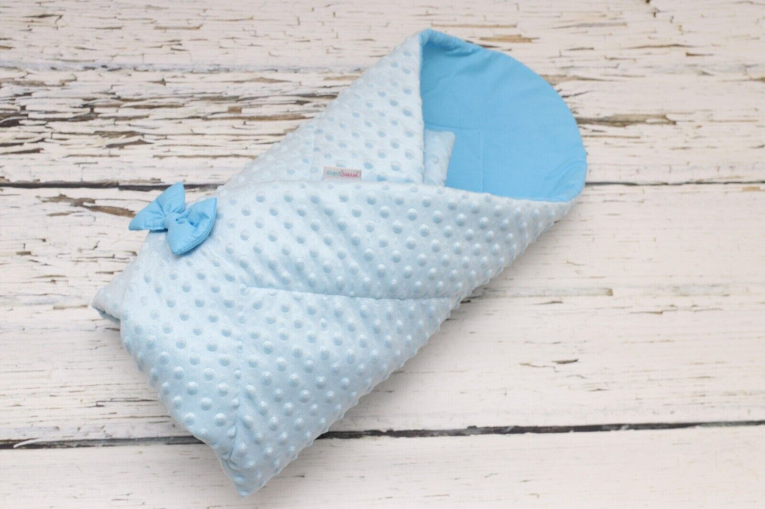 Baby Swaddle wrap Newborn Soft Warm Dimple Infant bedding Blue/Blue