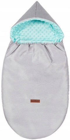Stroller Buggy Dimple Light Grey/Mint Universal Hooded Footmuff Pushchair - MyHappy Baby