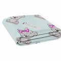100%COTTON BABY BED FITTED SHEET PRINTED DESIGN FIT COT 120x60cm Teddy Girl Mint